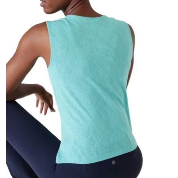 ATHLETA Women’s Teal Breezy Wrap Tank Camisole NWT Size Medium Style #988031 - Picture 2 of 9